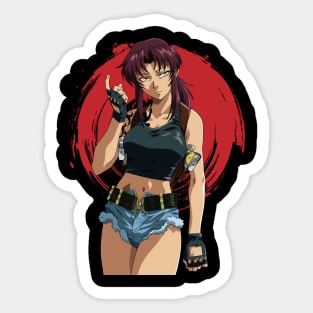 black  lagoon- revy Sticker